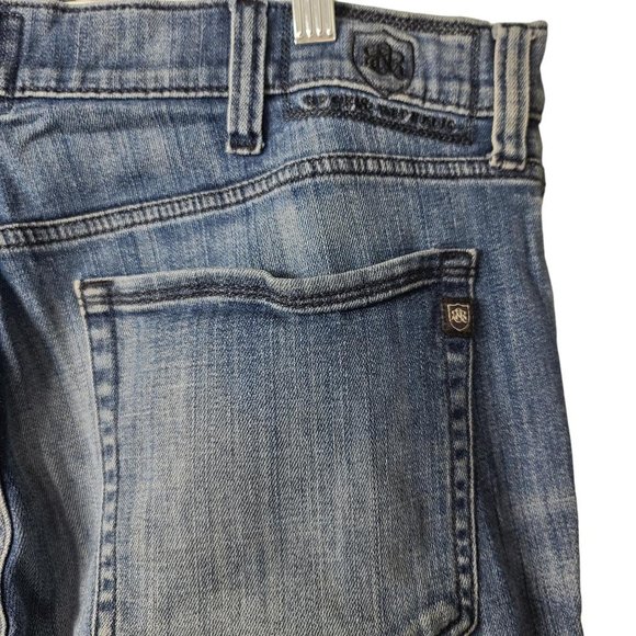 Rock & Republic NEIL Blue Denim Med Wash Distressed Cowboy Jeans Men Sz 36x30 - Picture 9 of 12